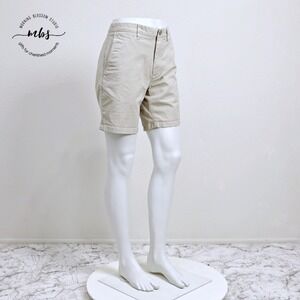 Bonobos High Waist Minimalist 7 Inch Inseam Short Cream Women 31